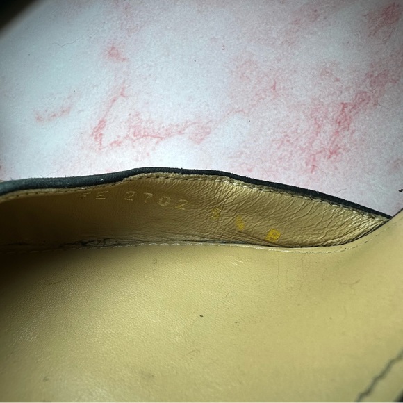 SALVATORE FERRAGAMO Francesca Mink Trim Suede Leather Pumps Black Sz 5.5 - Picture 16 of 16